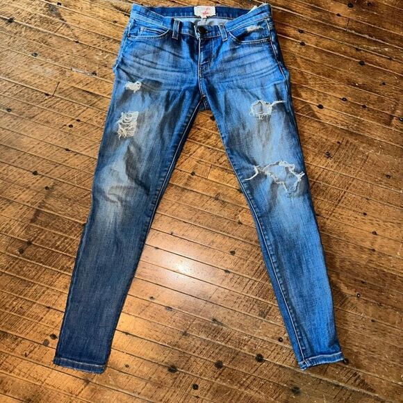 Current Elliot 25 The Stiletto designer luxe distressed jeans - Picture 2 of 5
